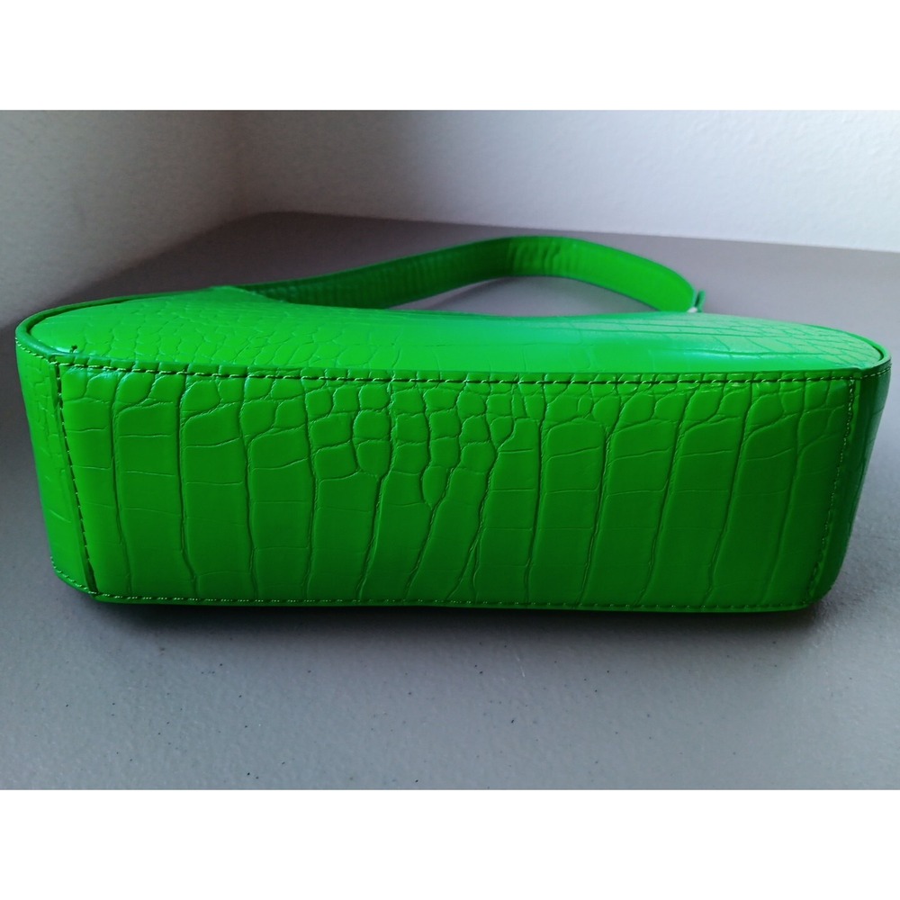 Urban Outfitters Shoulder‎ Purse GREEN Faux Crocodile Leather Y2K 90s Preppy - Picture 6 of 8
